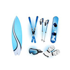 Image:Surfboards and skis