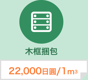 木框捆包　22000日圓/1m3